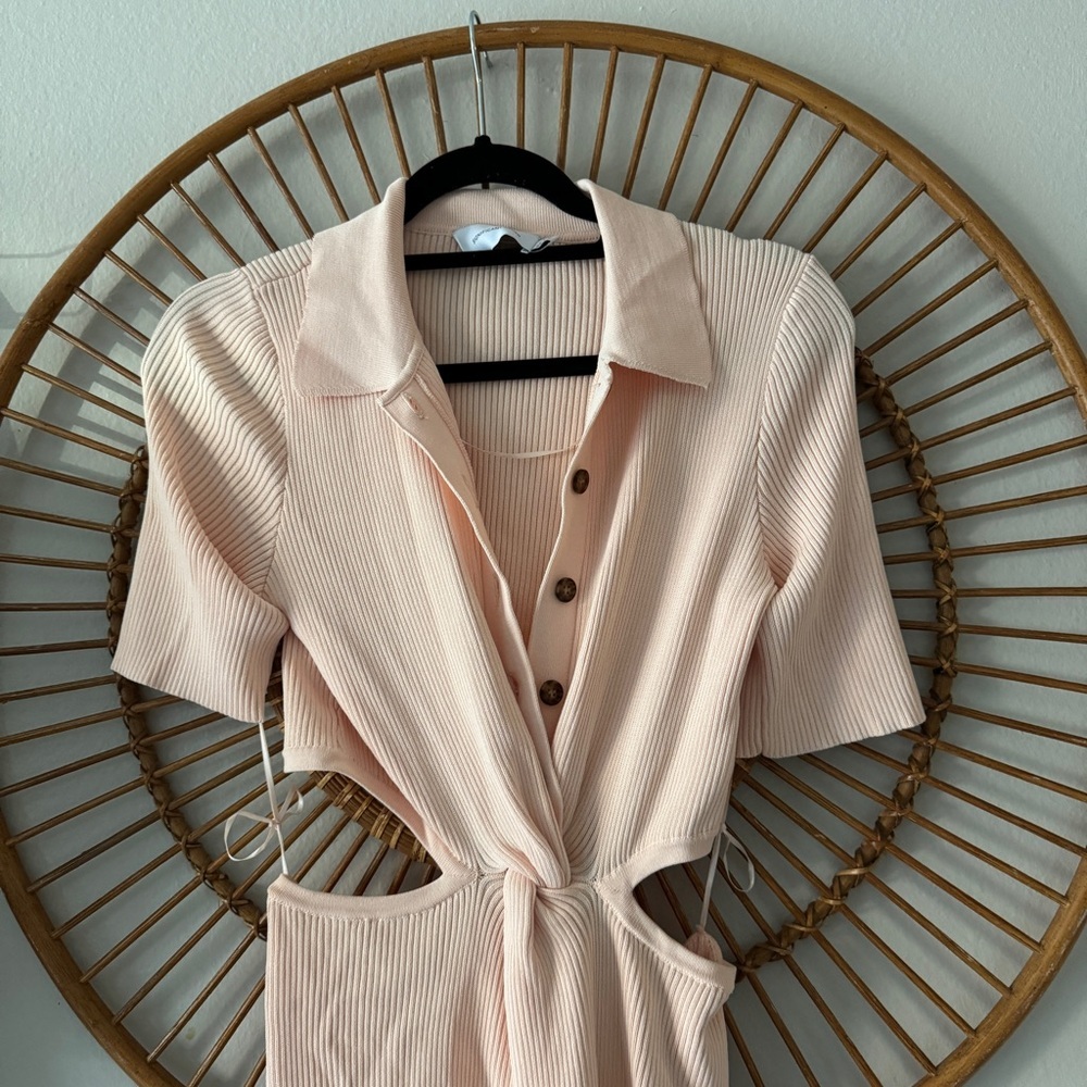 Significant Other Delta Knit Dress in Apricot size 6 - Picture 5 of 11